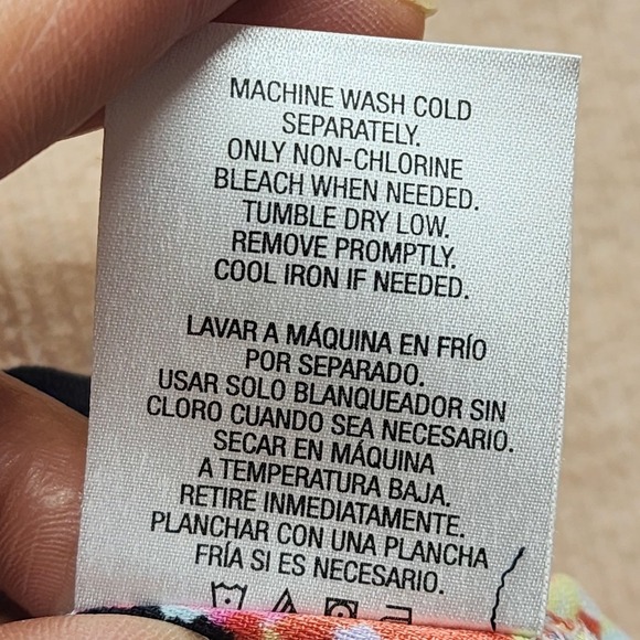 Metaphor Sheer Blouse Women L Pink Multicolor Floral Semi-Sheer Short Sleeve Top - Picture 9 of 14